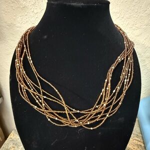 Hand made brown beaded necklace